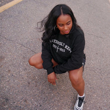 Load image into Gallery viewer, &quot;Proverbs 3:6&quot; University Sweatshirt (black)
