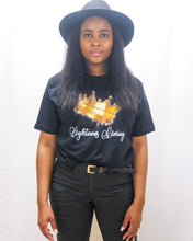 Load image into Gallery viewer, &quot;Righteous living drip&quot; T-shirt (black) (gray)
